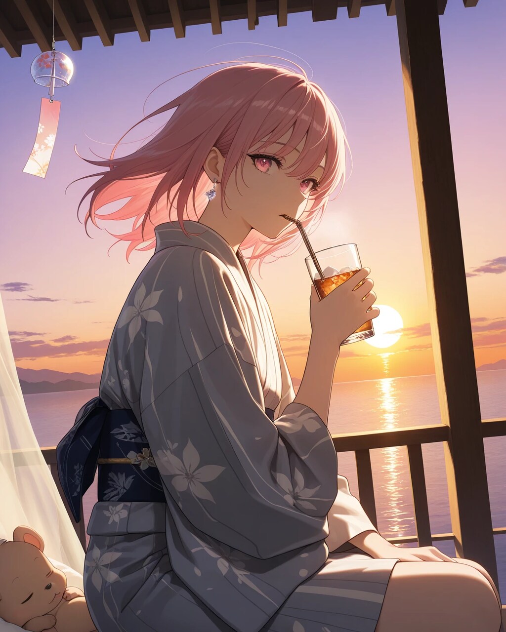日暮れも、暑いですね。