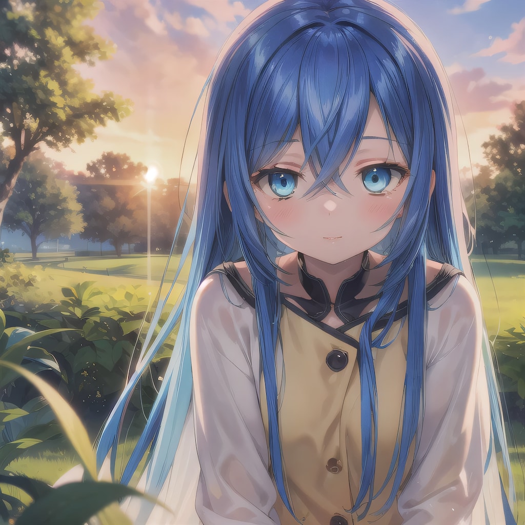 青髪ロングの少女２