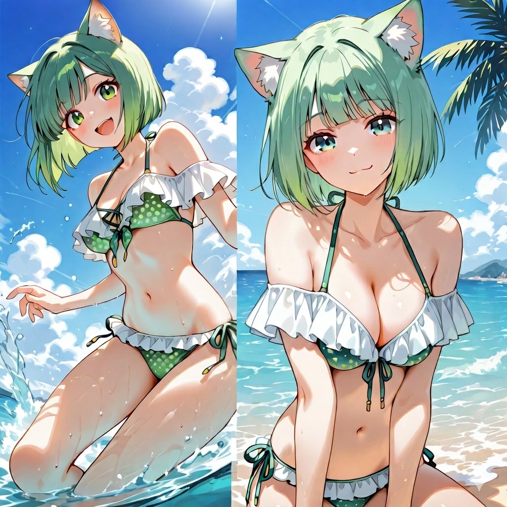 海辺で（ナギちゃん）