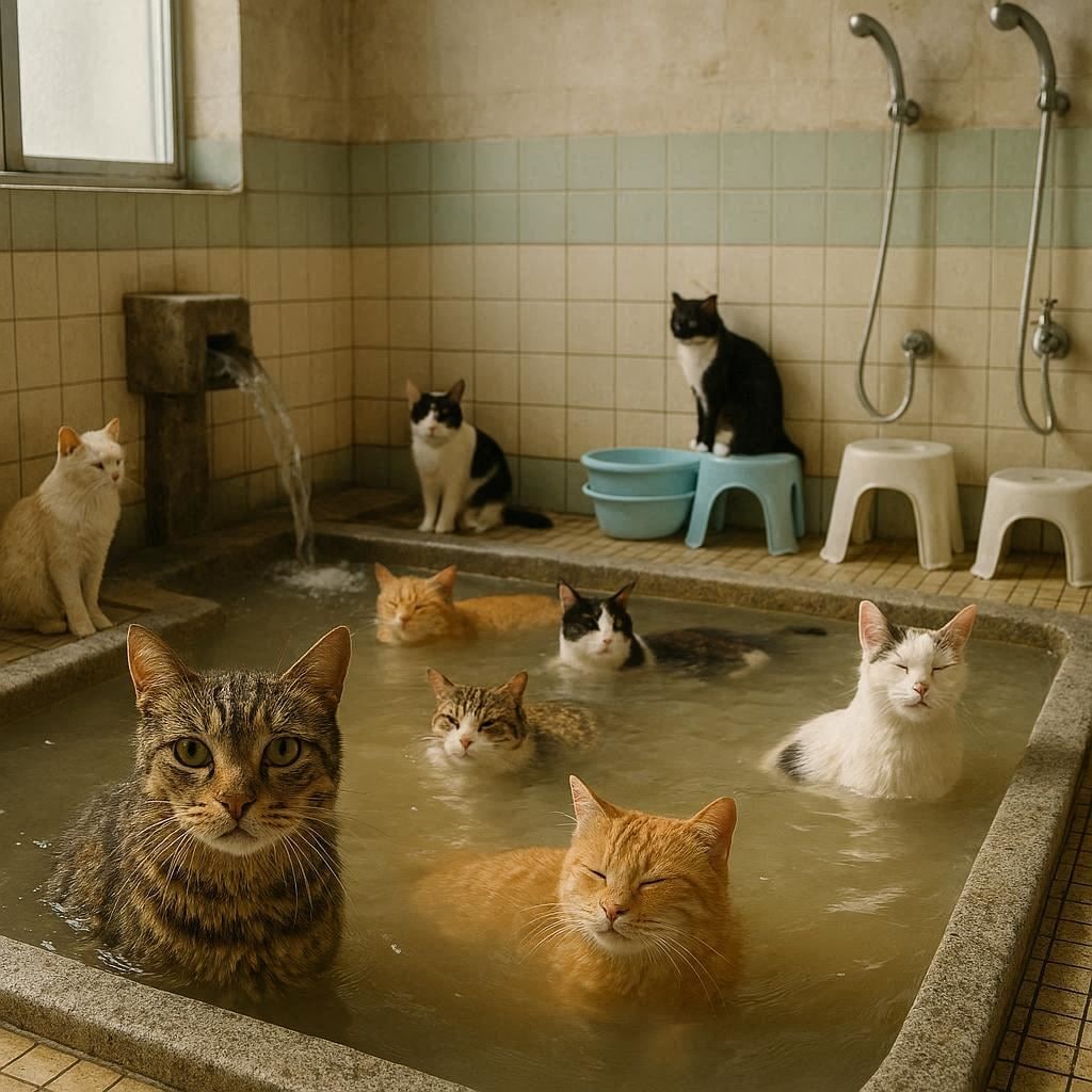猫が入浴する銭湯