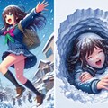 わ～い、雪だぁ～......埋まる 3枚目