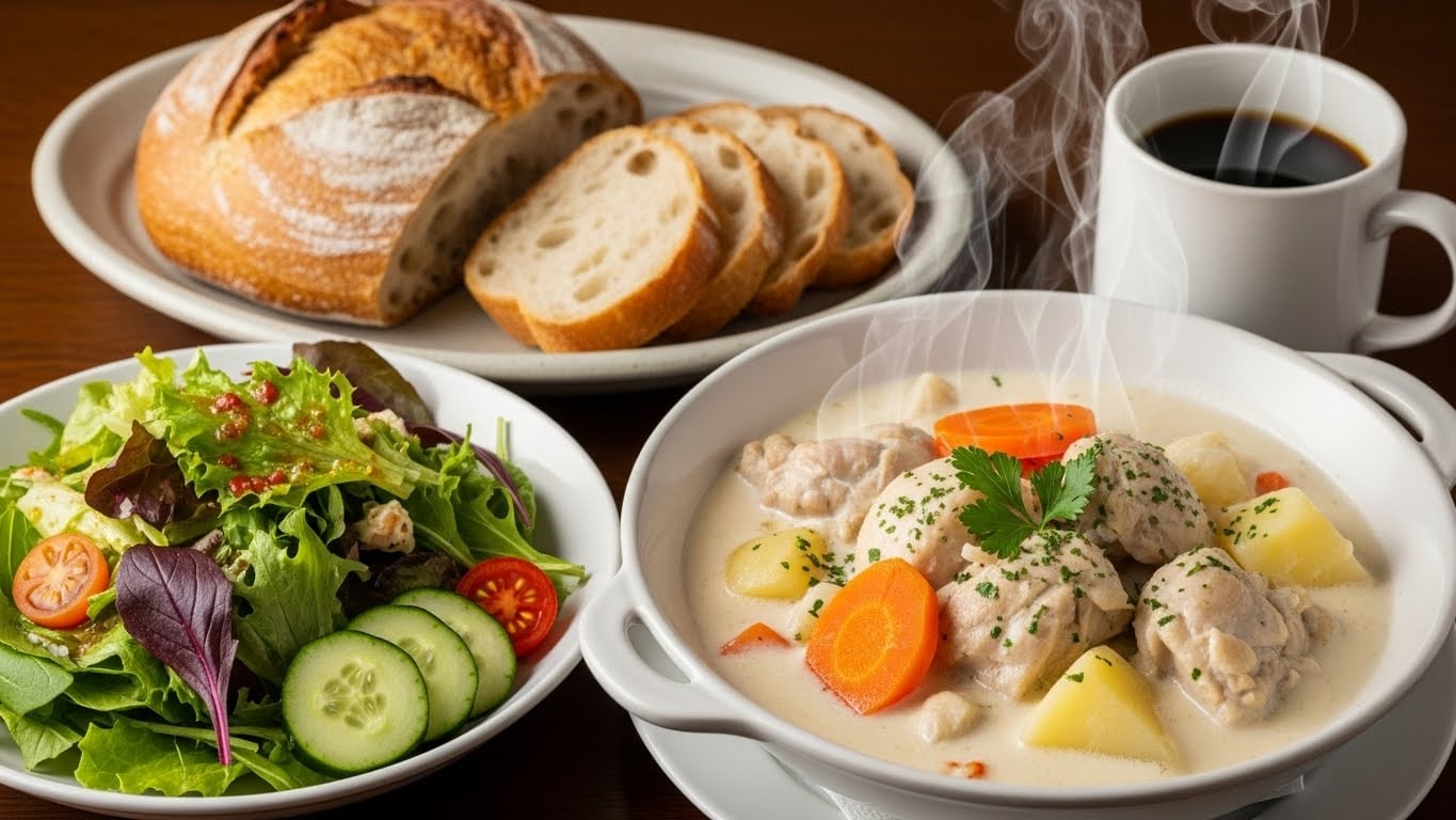 摩訶不思議食堂のあったかクリームシチューセット | の人気AIイラスト・グラビア