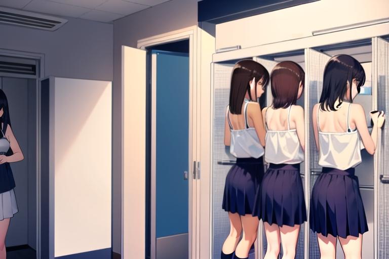 女子更衣室内