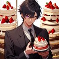 ショートケーキと黒髪短髪男性（12枚）その3 3枚目