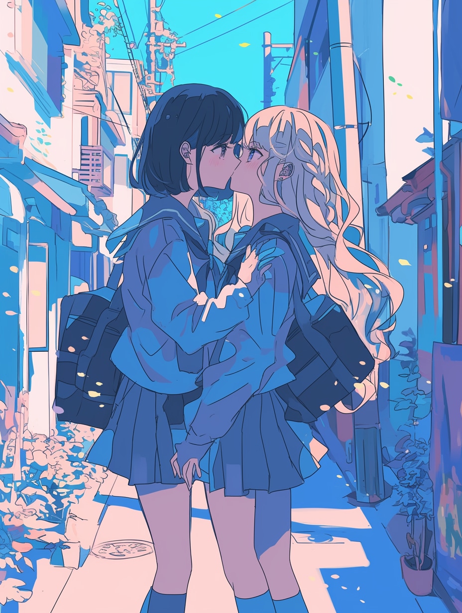 キスしたい二人のJK258 | の人気AIイラスト・グラビア