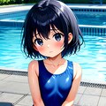 スク水ショートヘア少女 3枚目
