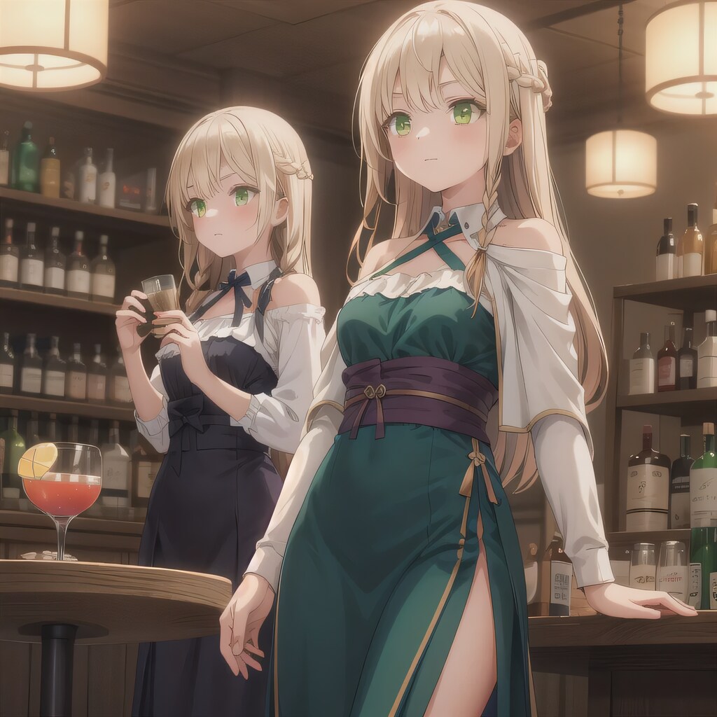 金髪ロングで酒場の少女９