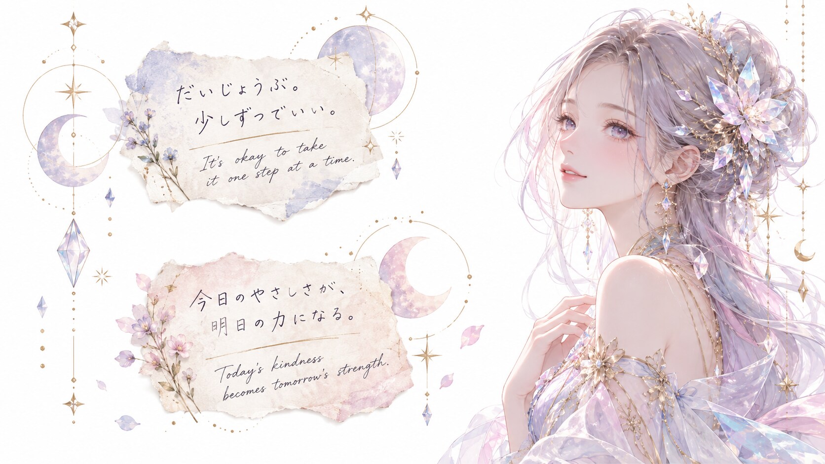 One Gentle Step at a Time  It’s okay to take it one step at a time.  You do not have to solve everyt | の人気AIイラスト・グラビア