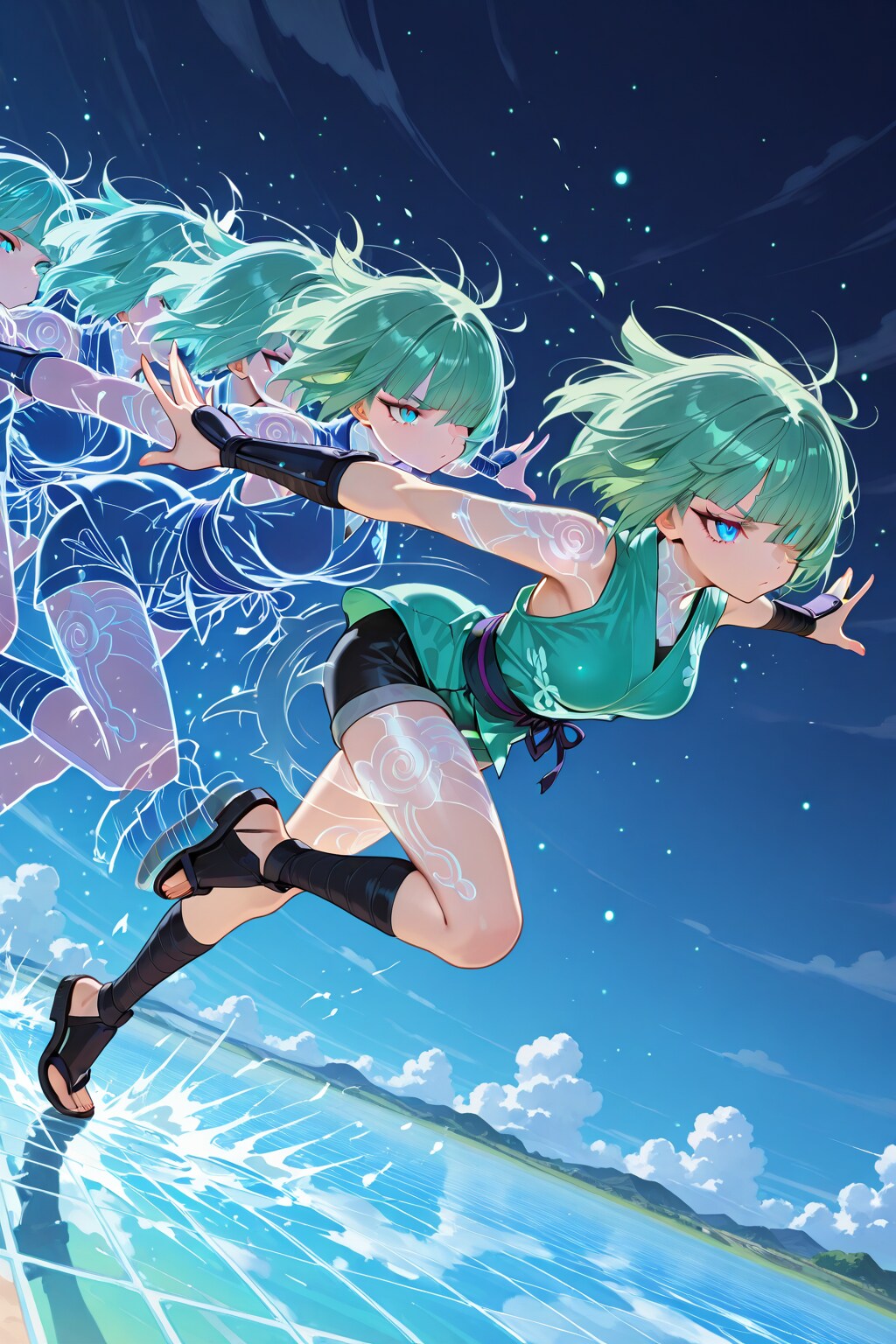 Speed of the Emerald Ninja | の人気AIイラスト・グラビア