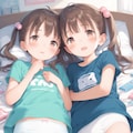Tシャツと下着少女（リメイク）ふたりVer. 3枚目