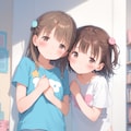 Tシャツと下着少女（リメイク）ふたりVer. 2枚目