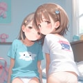 Tシャツと下着少女（リメイク）ふたりVer. 11枚目