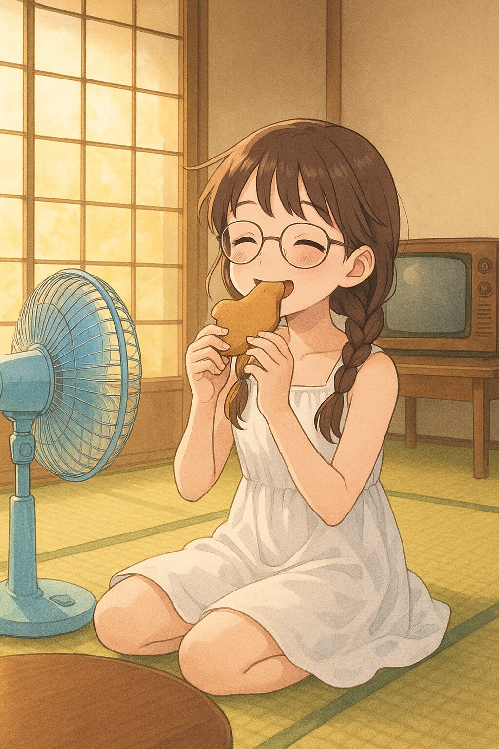 鳩サブレーを食べている女の子