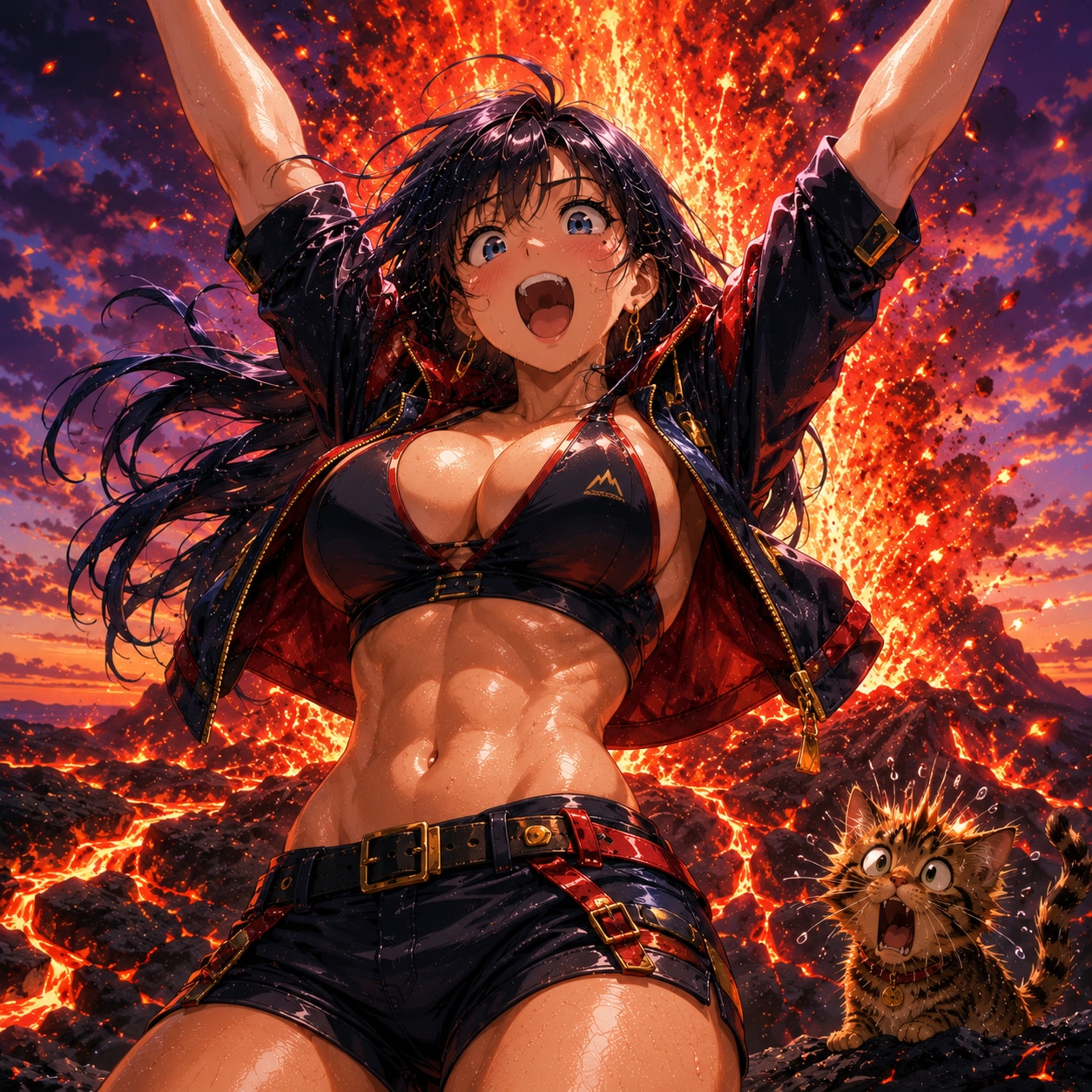 絶景あい ― キラウエアで爆誕！！ | の人気AIイラスト・グラビア