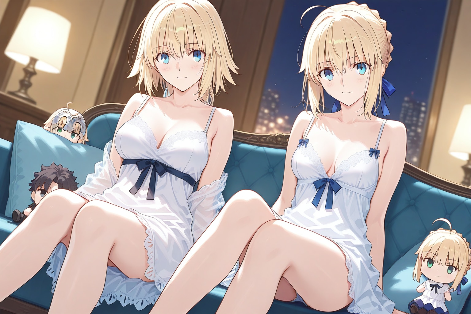 ソファーで寛ぐ、セイバー・オルタ と ジャンヌ・ダルク・オルタ　ー by #UNICORN Ver. ー