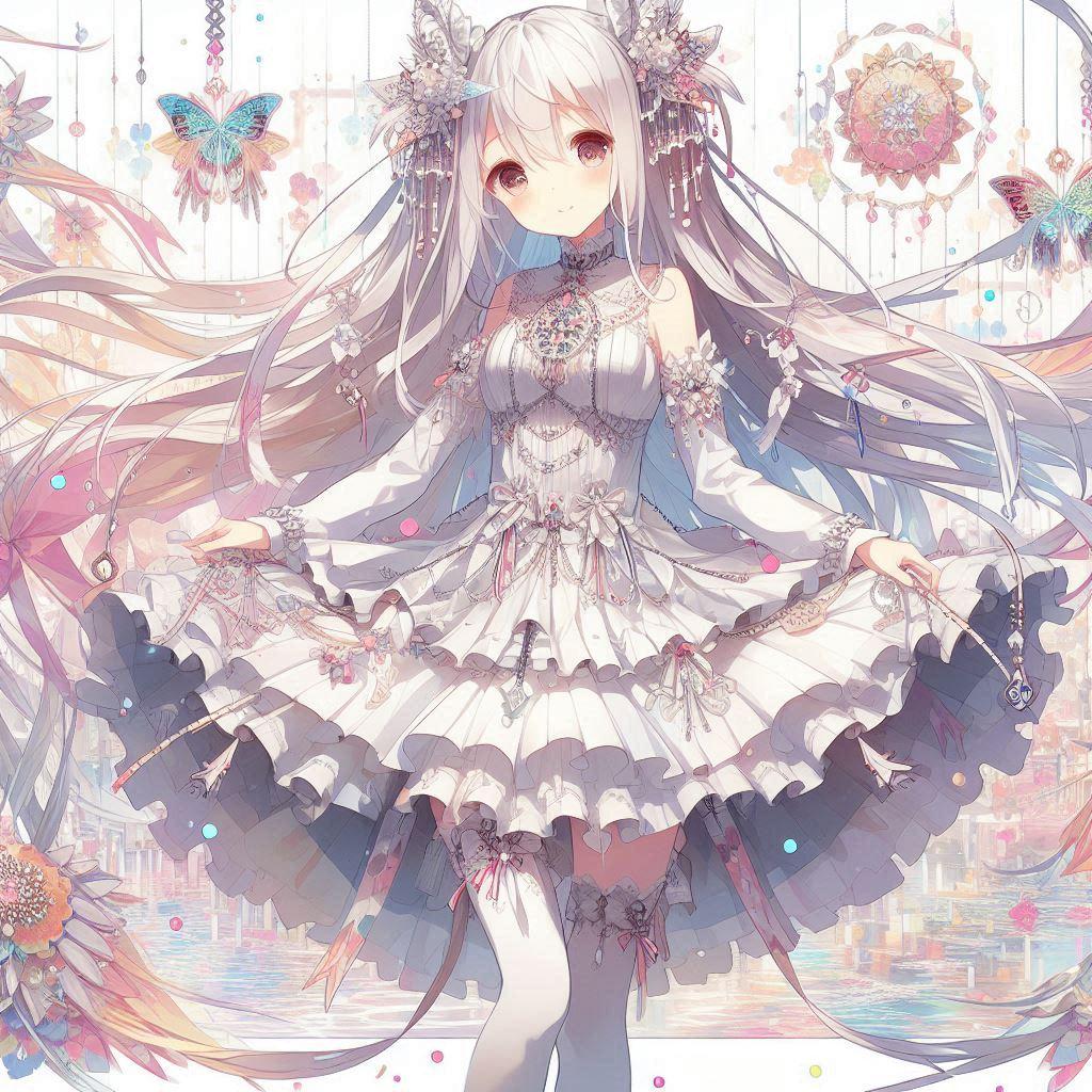 白髪の可愛い女の子【221】