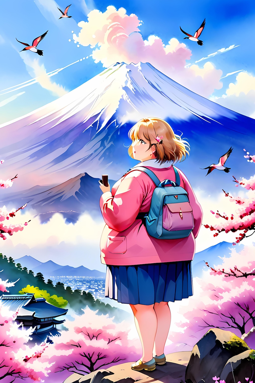 山の麓にある村