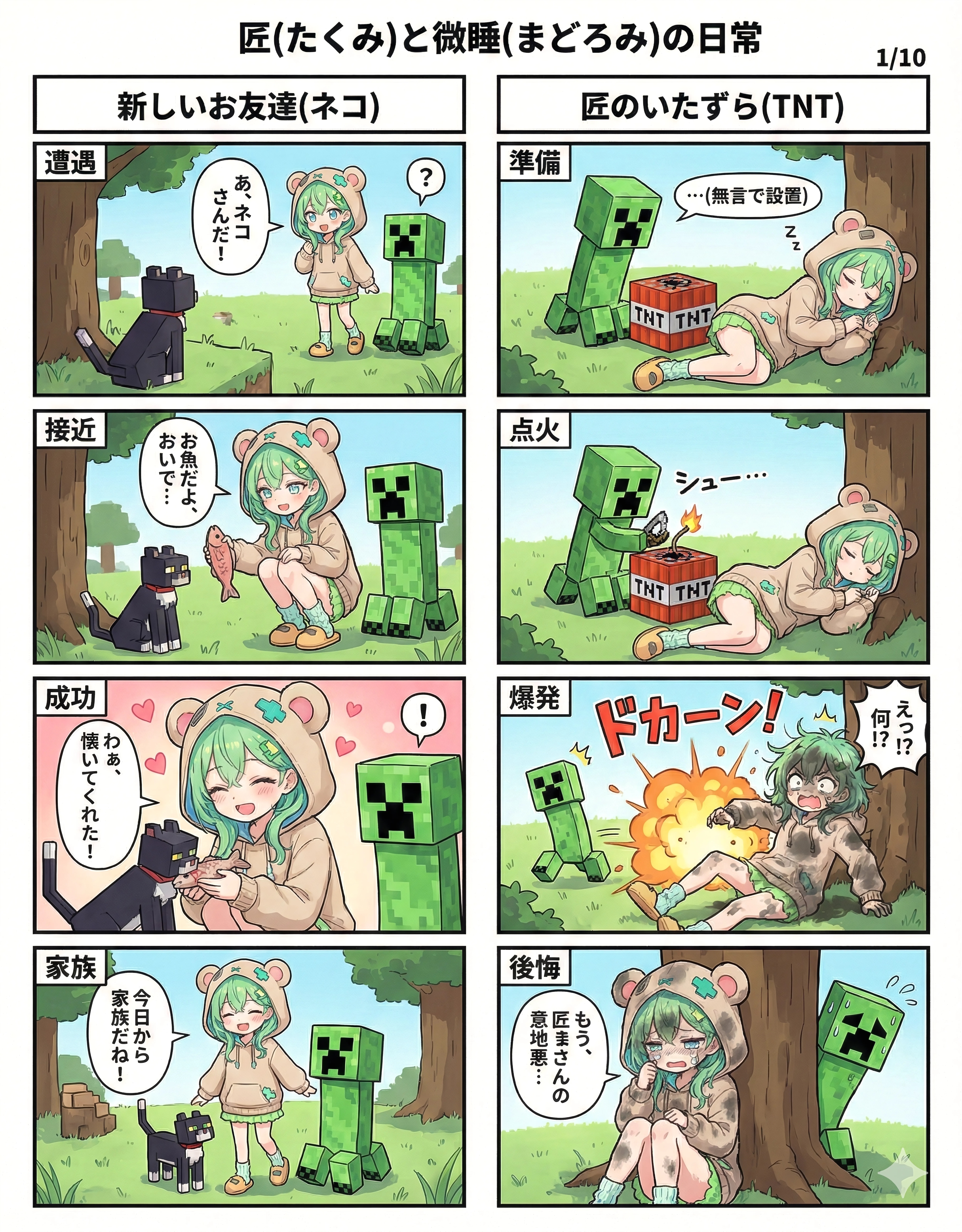 Creeper's Explosive Daily Life | の人気AIイラスト・グラビア