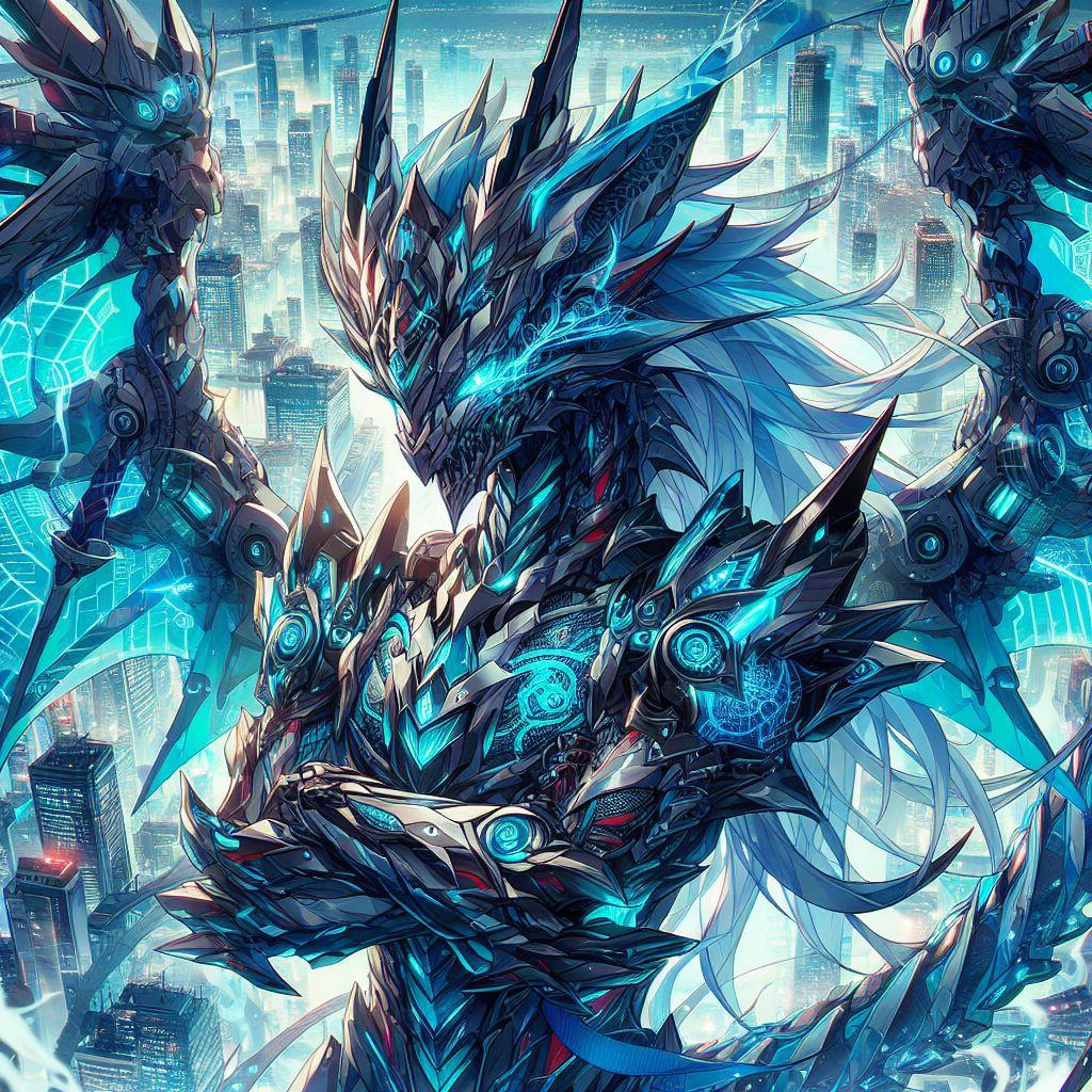 貫禄ある、サイバーなドラゴン＆竜人◆(10枚)