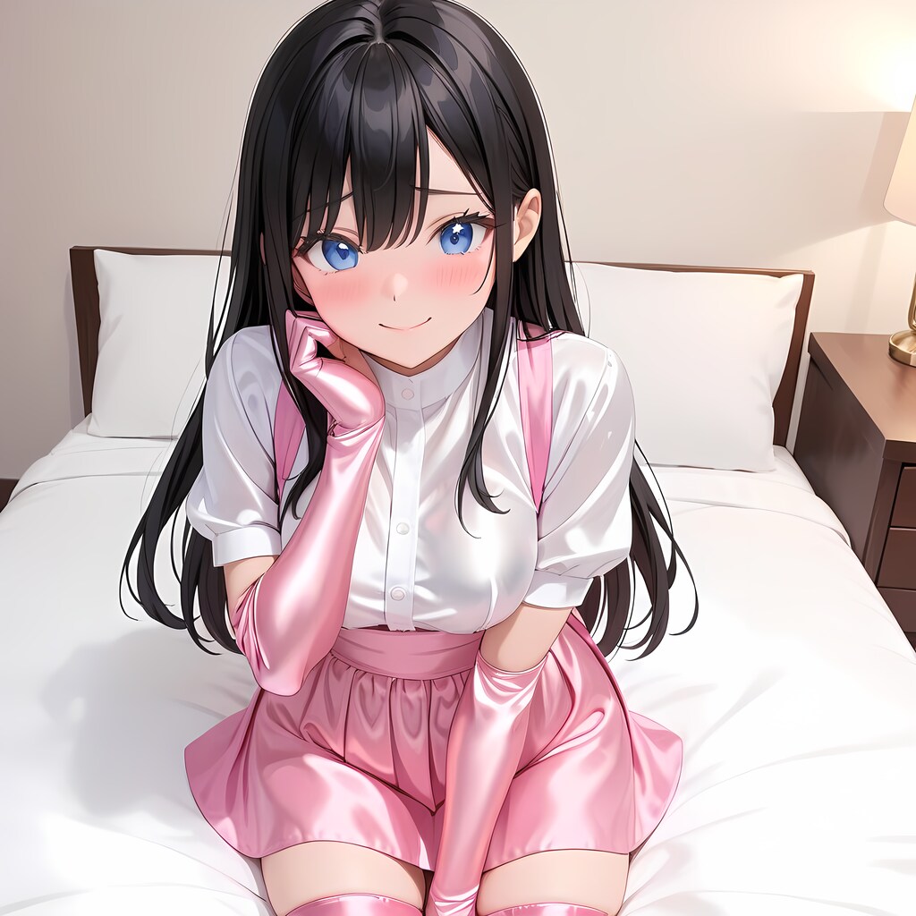 ピンクサテンアンミラ風