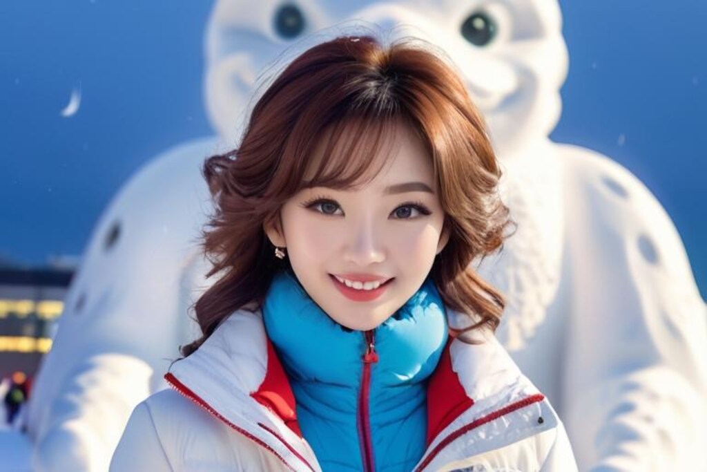 雪まつり始まったね　やっぱり夜が綺麗