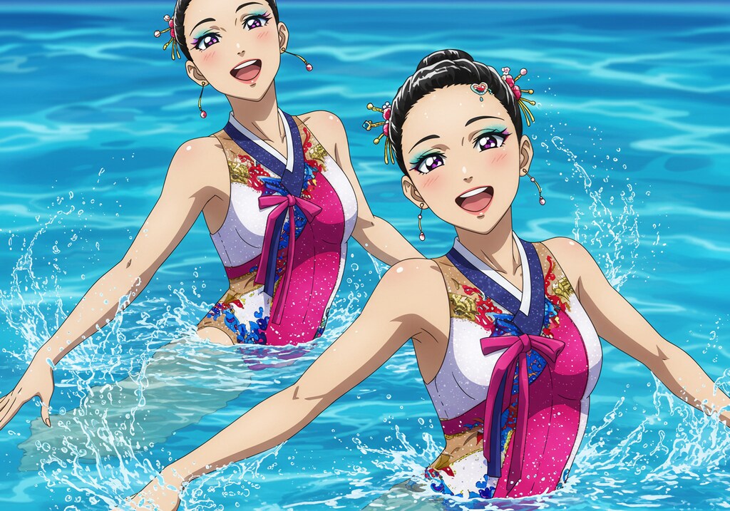 シンクロ美少女　デュエット演技⑮