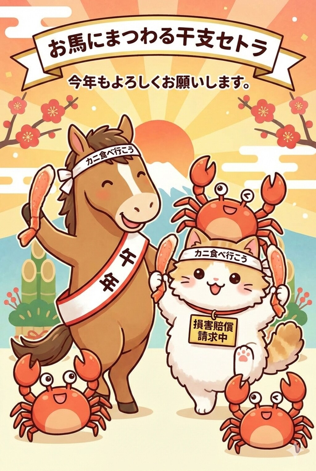 お馬さんとカニ食べ行こう