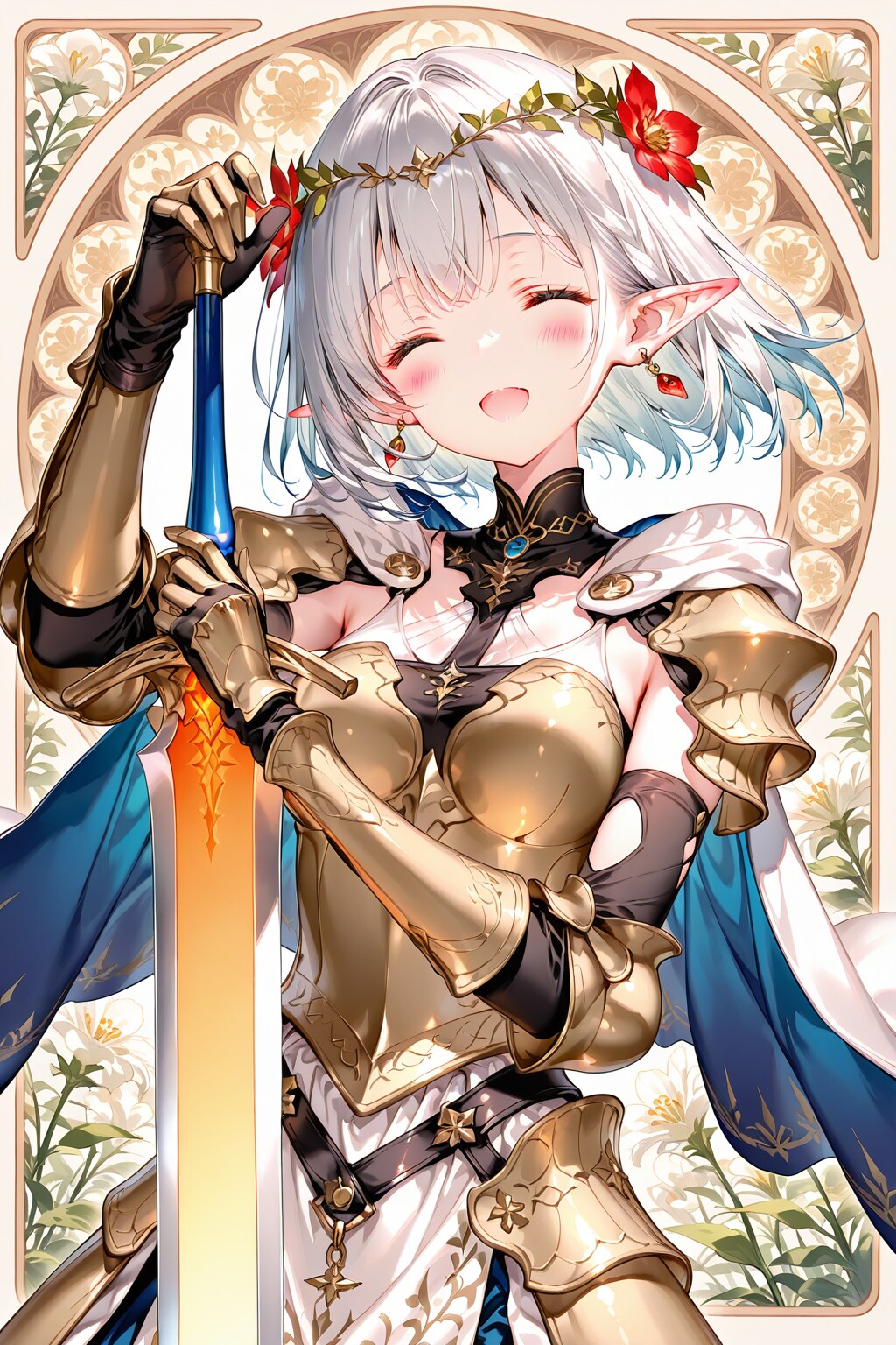 銀エルフの姫騎士様