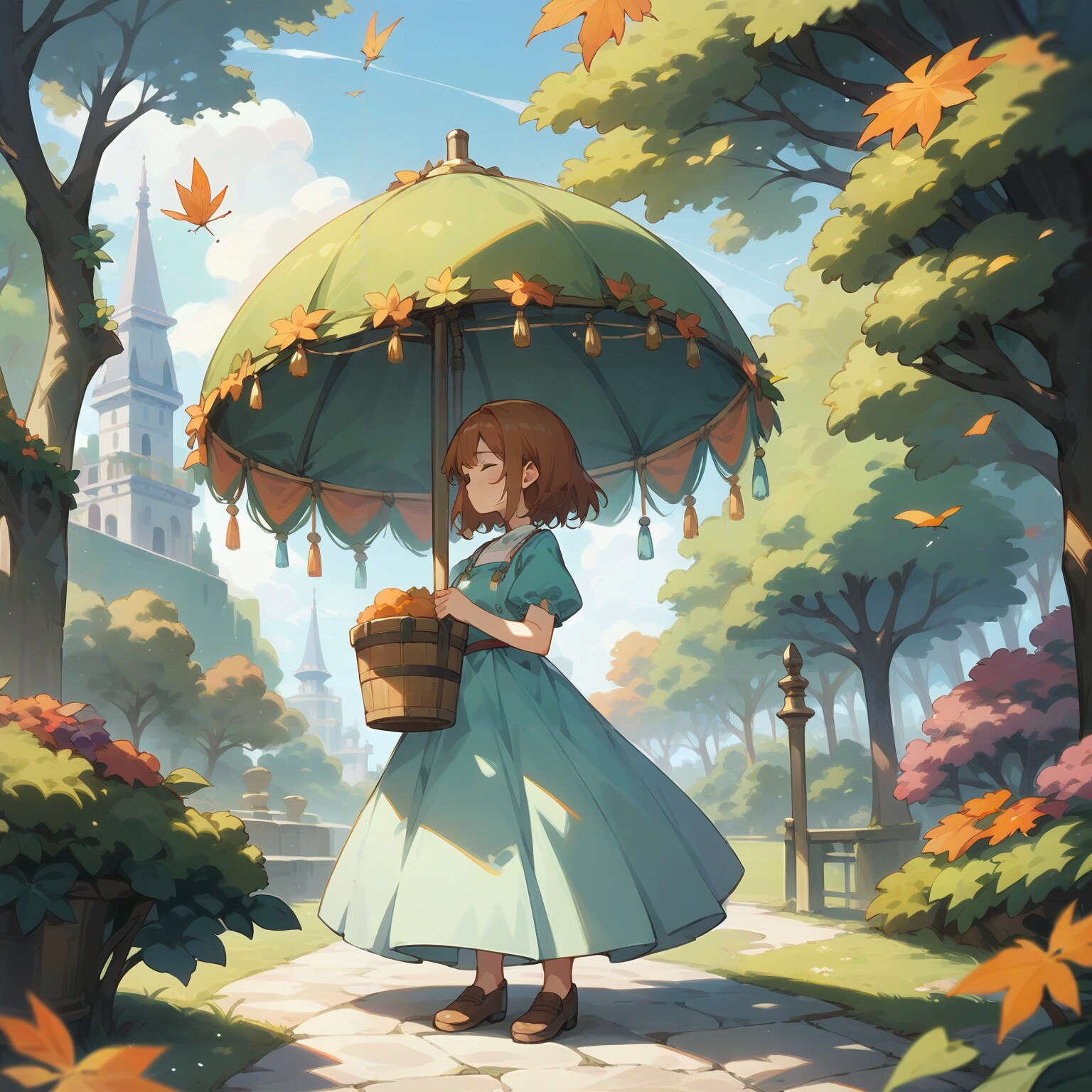 蝉しぐれ 秋風そよぐ 庭の隅 | の人気AIイラスト・グラビア