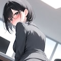 【OL】松本先輩のパン線 3枚目