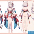 キャラ設定：猫巫女様（半裸） 2枚目