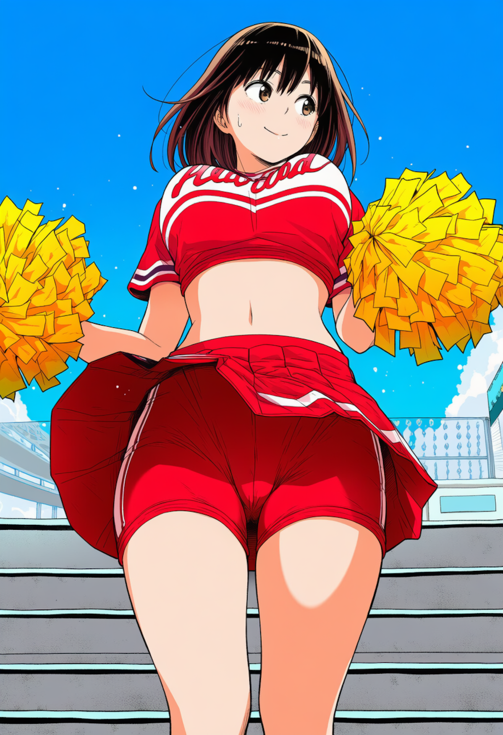 野球部を応援するJKチア2