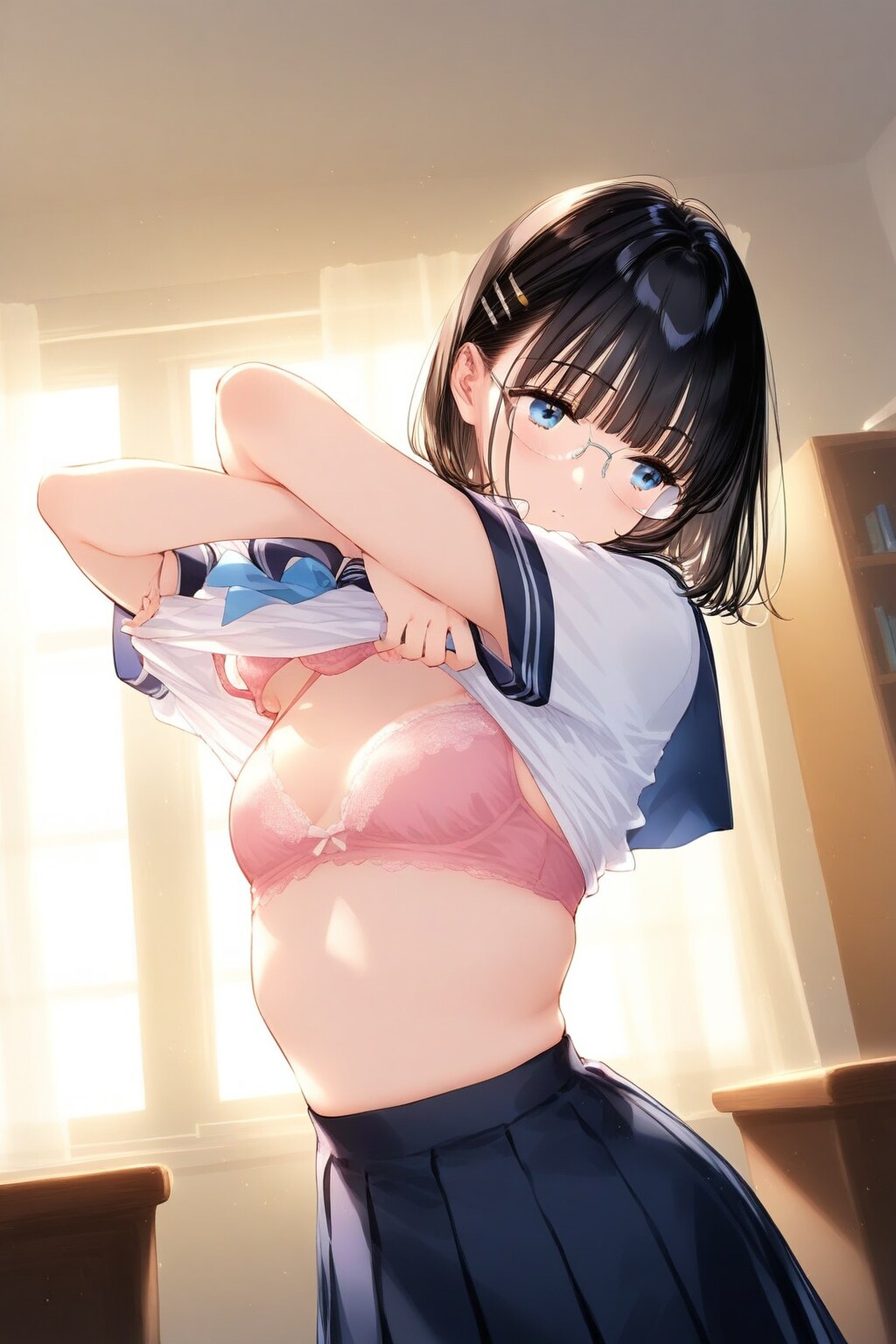 👓「今日は一日大変だったなぁ～……🥺」