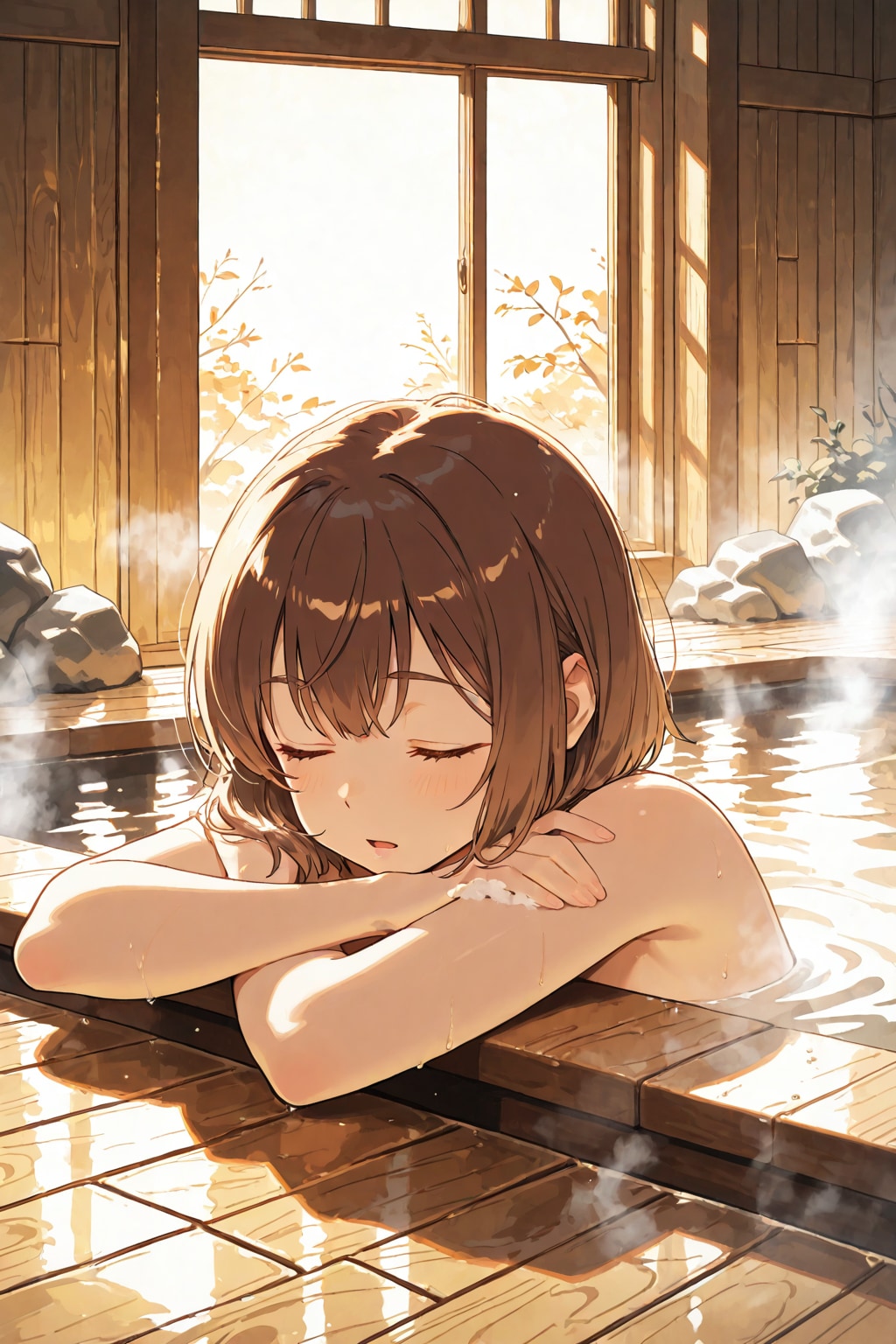 朝湯のふたり