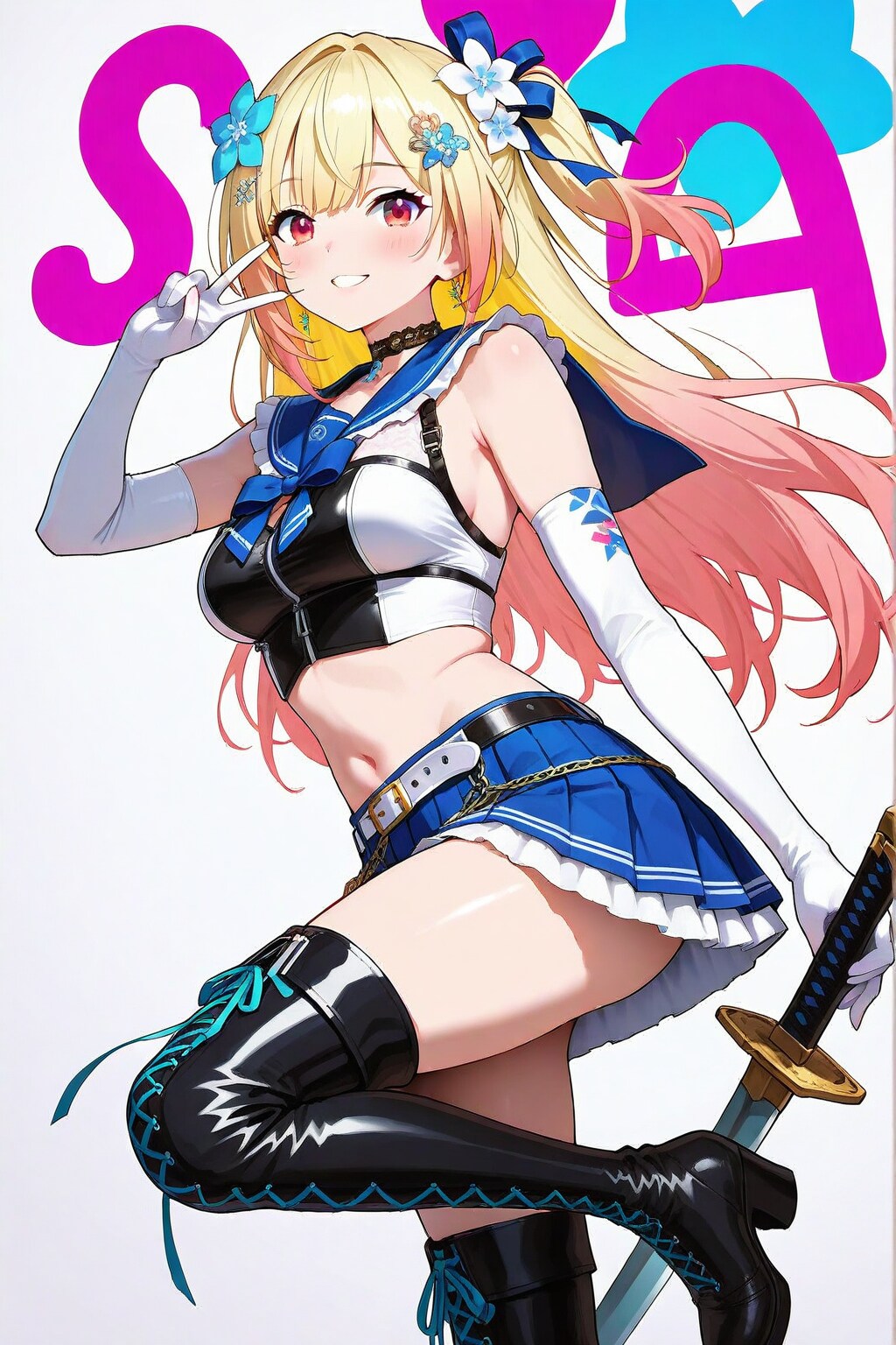 ポスター風な花剣士さん