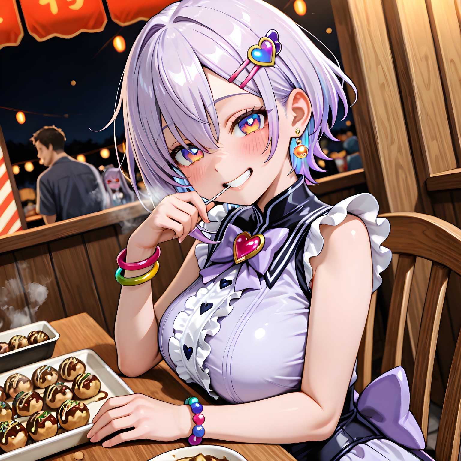 ご当地(*´ω`*)　大阪名物たこ焼きを食べる魔法少女コスをした女の子２