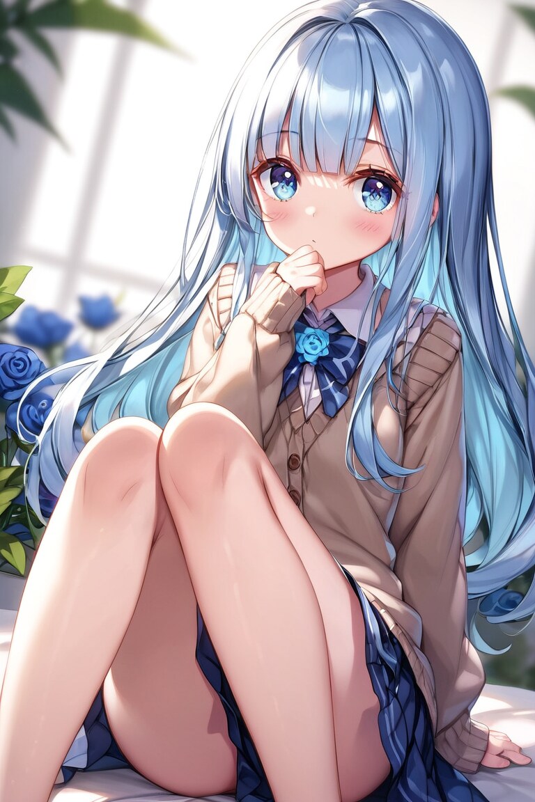 青の花をしょって