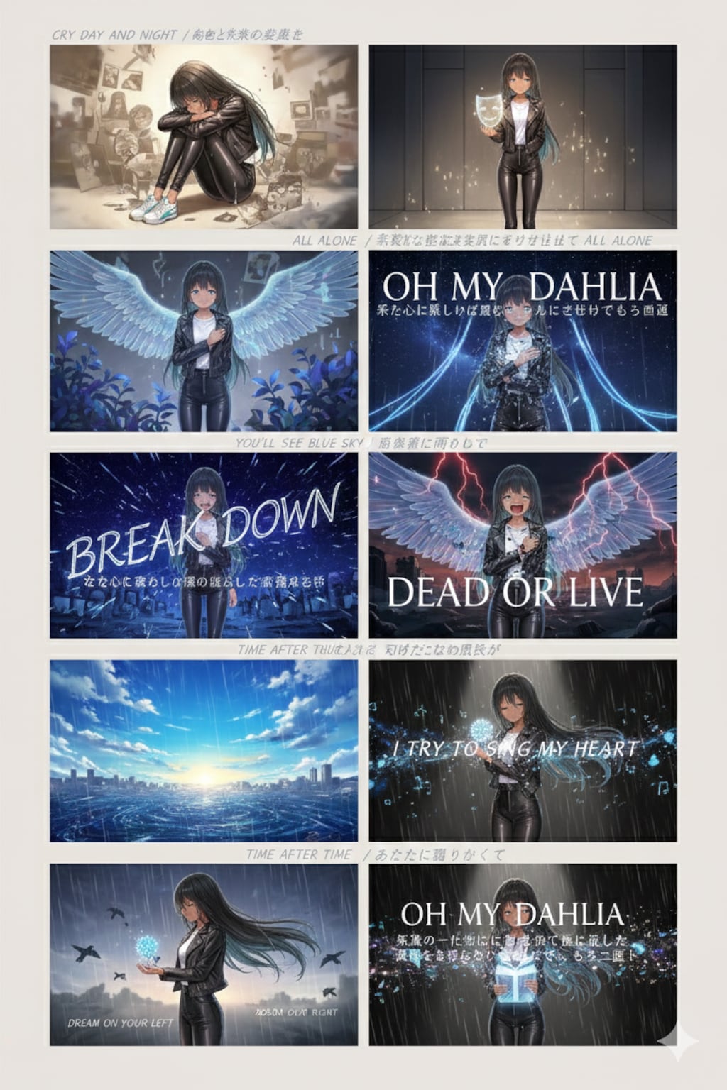 【うちの子】DAHLIAの歌詞＋ひかりちゃんのイラスト