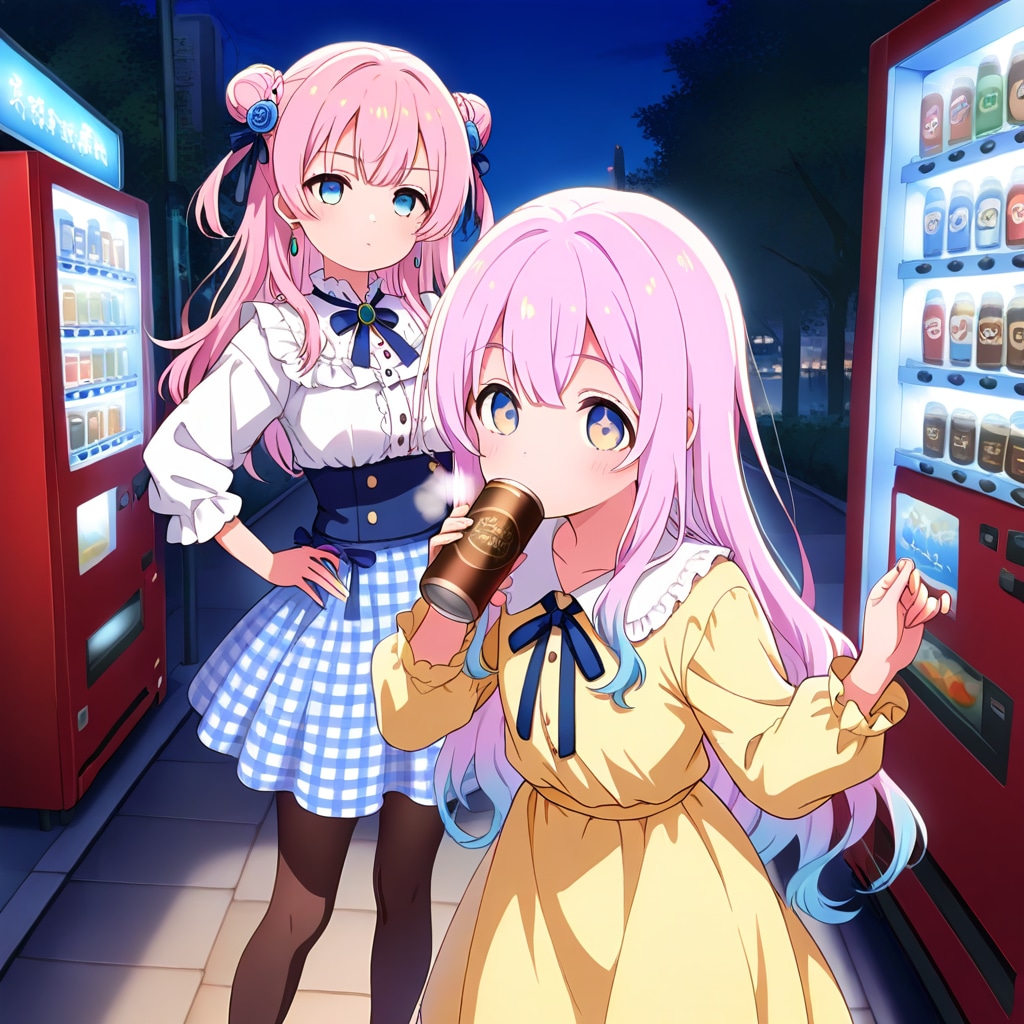 缶コーヒーを飲むこまのちゃん