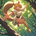 金髪ギャル リスの獣人化 2枚目