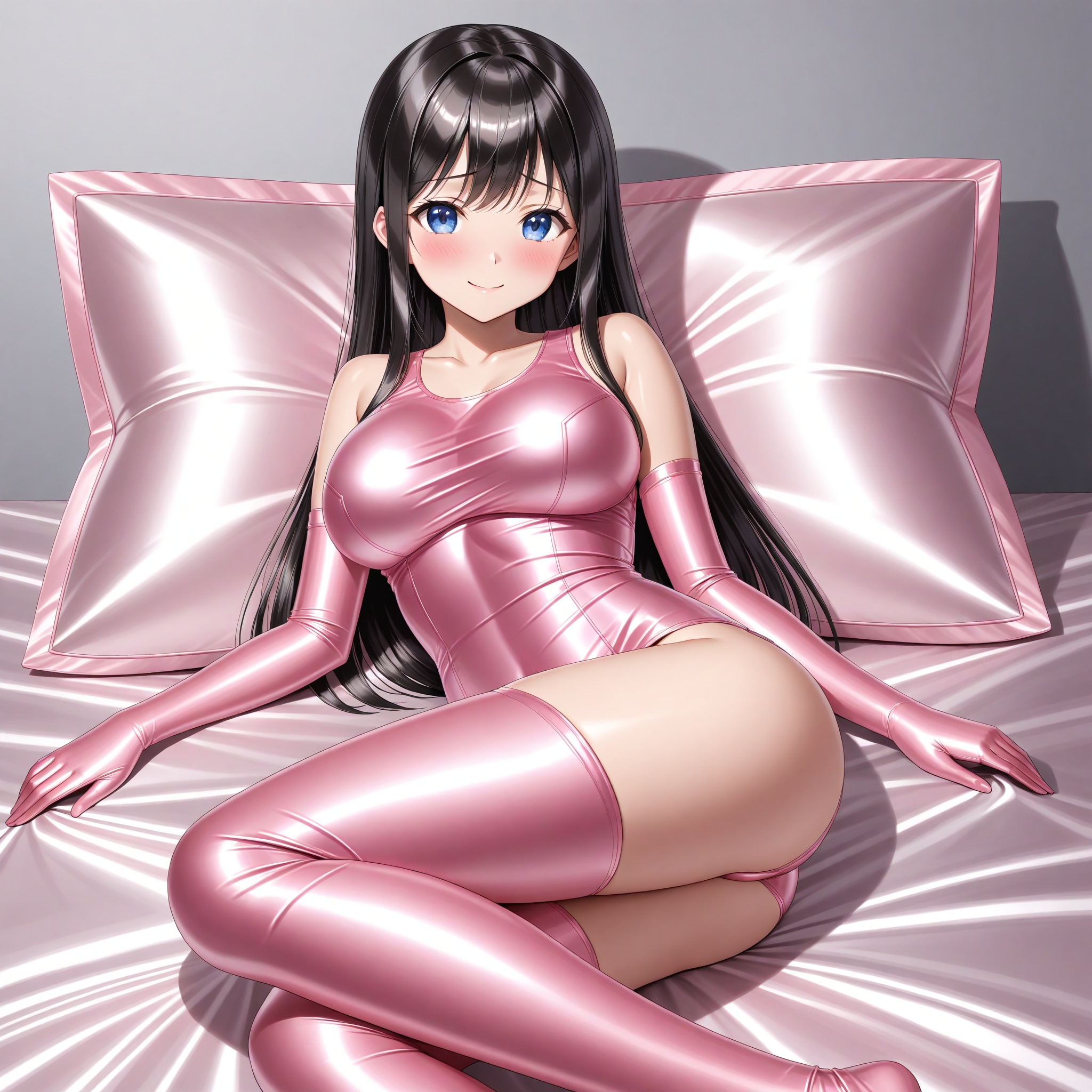 ピンクサテン旧型スクール水着
