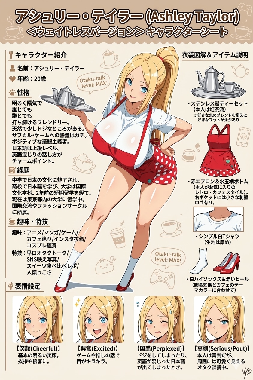 アシュリーちゃんのキャラクターシート