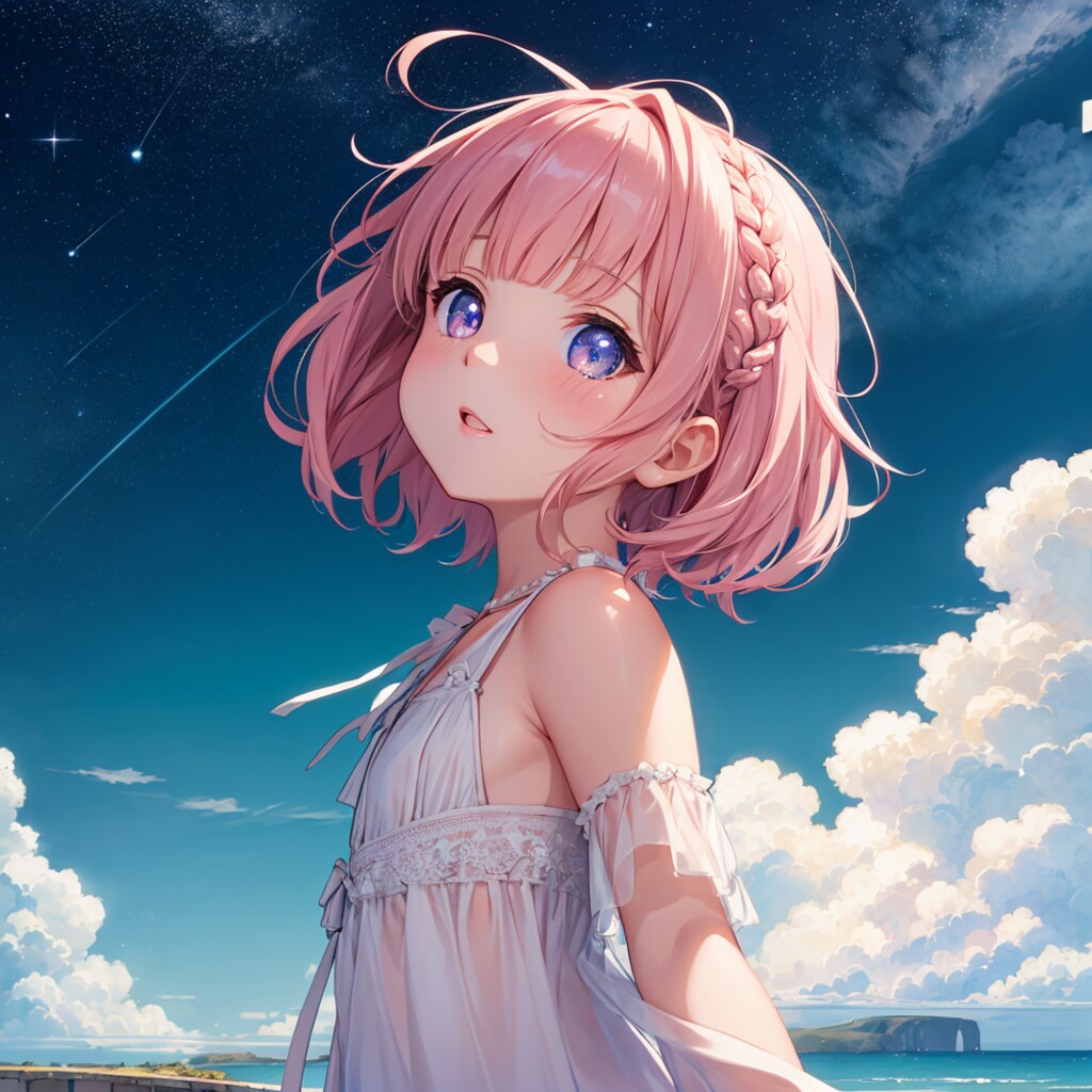 ピンク髪の少女