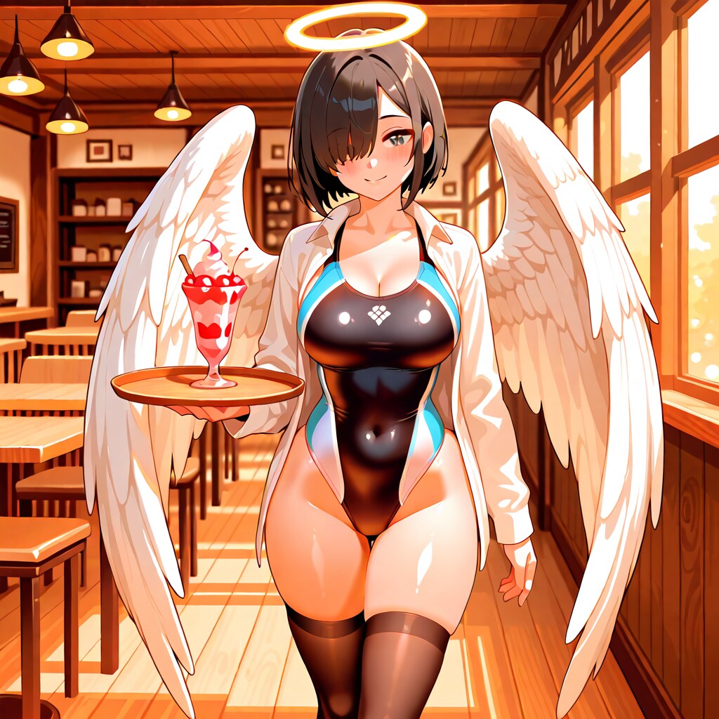 ワイシャツと競泳水着！