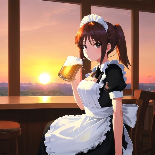 メイドの朝日ビール | の人気AIイラスト・グラビア