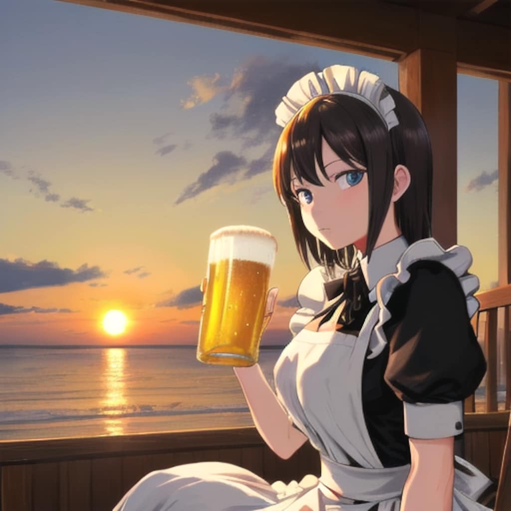 メイドの朝日ビール