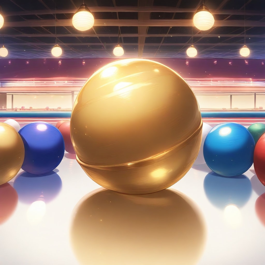 異様に大きい金のガチャボール