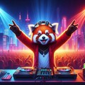 アクリル風　DJ＆功夫風パンダ 2枚目