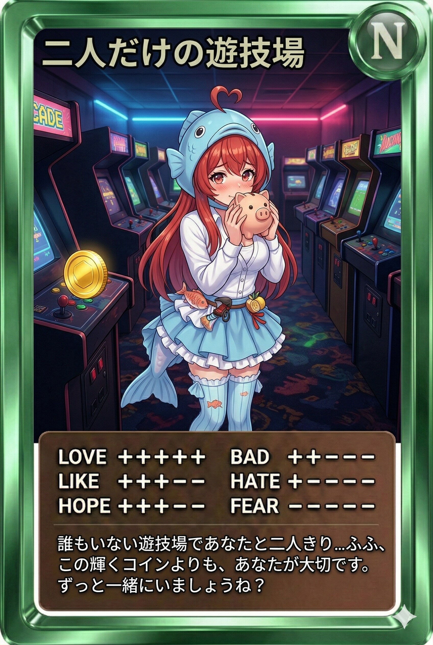 夜カード「二人だけの遊技場」 | の人気AIイラスト・グラビア