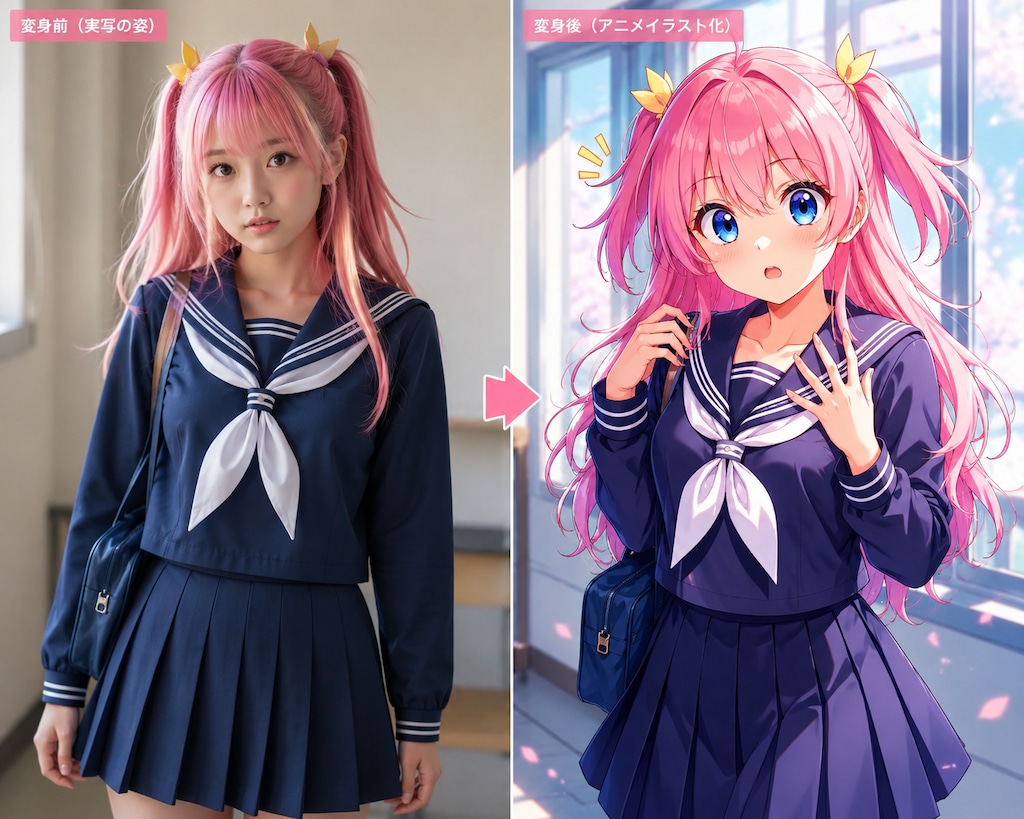 ある日突然アニメキャラに！？